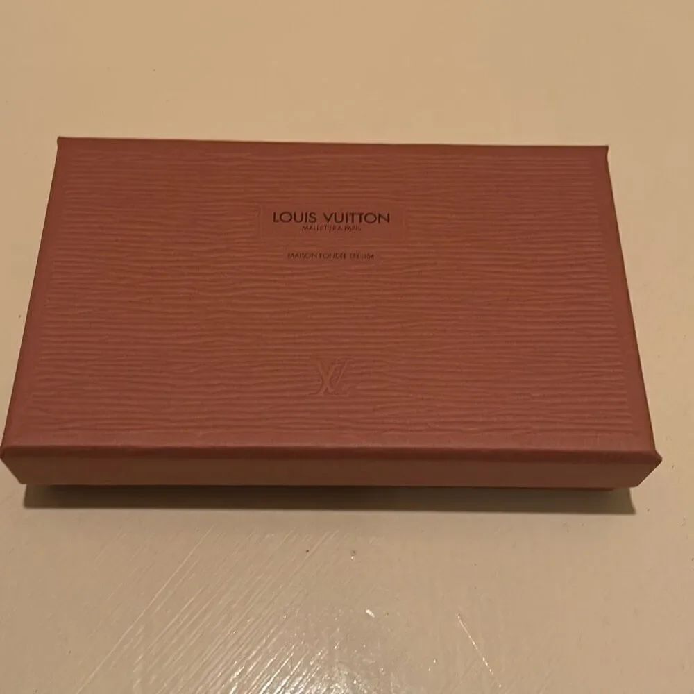 Louis Vuitton LV Rectangle Gift Box Brown Textured Lift Lid Luxe Storage Display